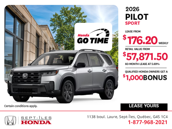 Get the 2026 Honda Pilot!
