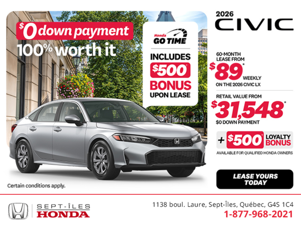 Get the 2026 Honda Civic!