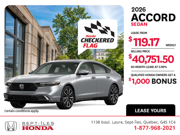 Get the 2026 Honda Accord!