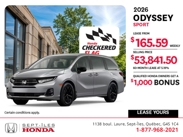 Get the 2026 Honda Odyssey!