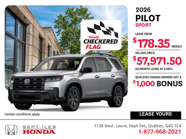 Get the 2026 Honda Pilot!