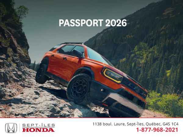 Obtenez la Honda Passport 2026 !