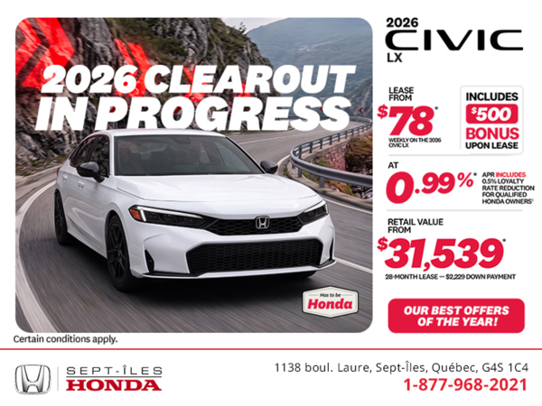 Get the 2026 Honda Civic!