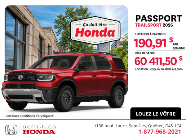 Honda Passport 2026