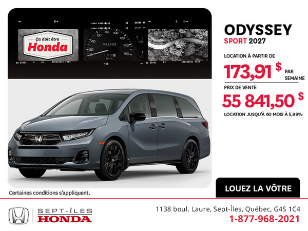 Honda Odyssey 2027