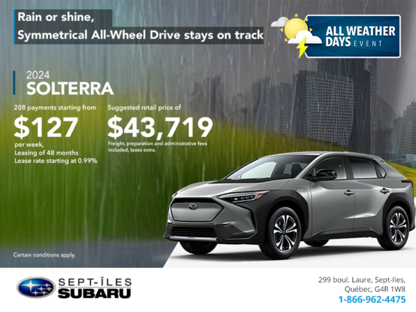 Get the 2024 Solterra today!