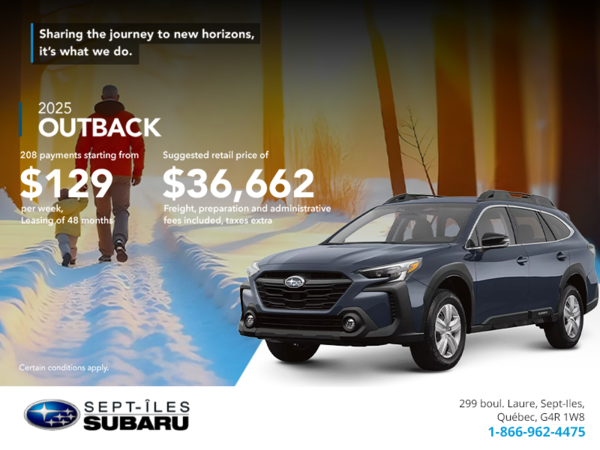 Get the 2025 Outback today!