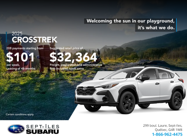 Get the 2025 Crosstrek today!