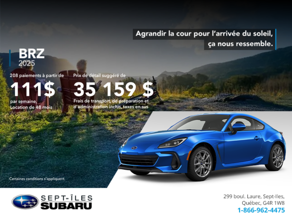 Procurez-vous la BRZ 2025!