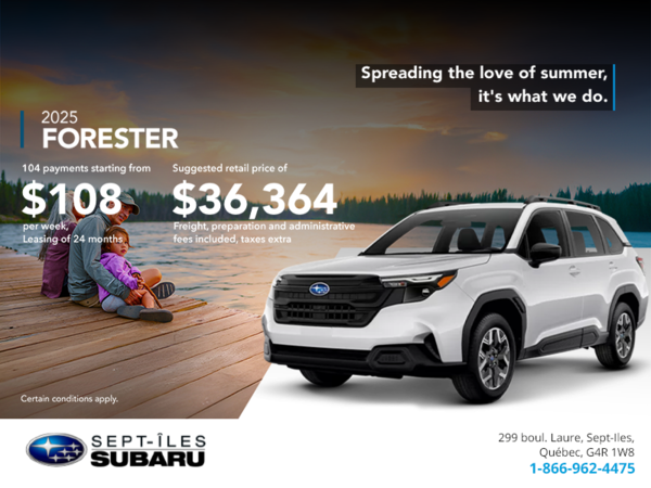 Get the 2025 Forester!
