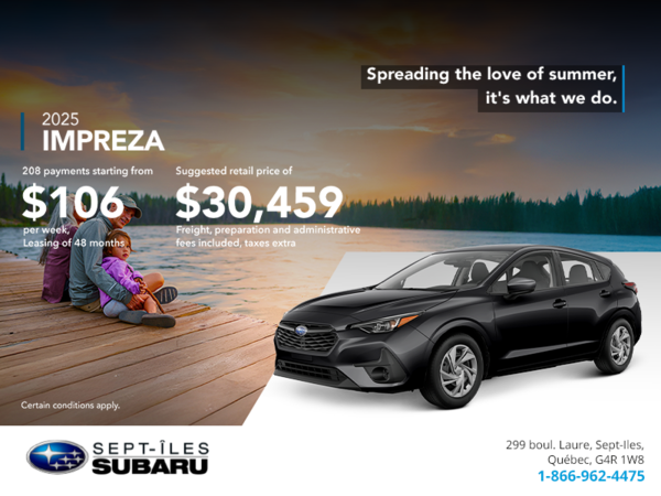 Get the 2025 Impreza!