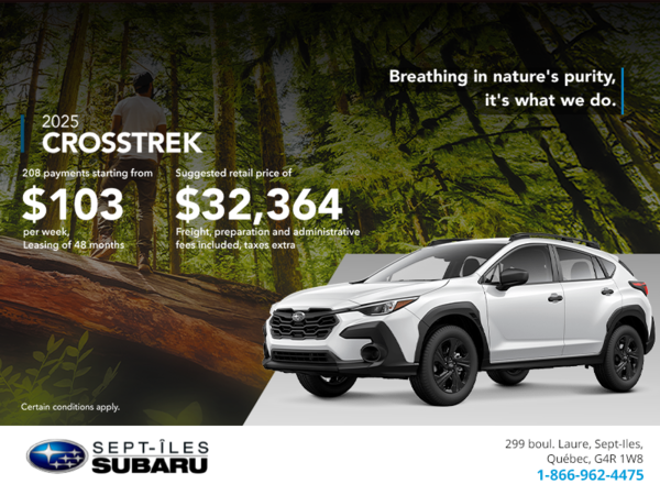 Get the 2025 Crosstrek today!