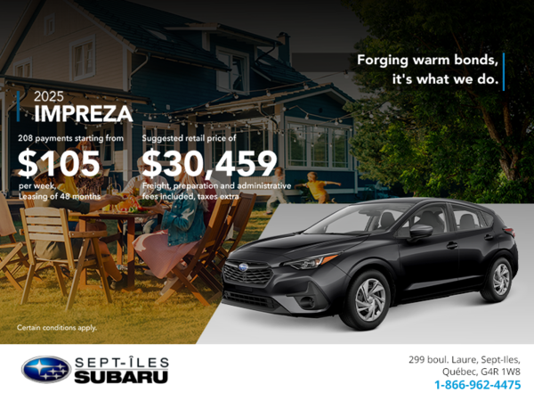 Get the 2025 Impreza!