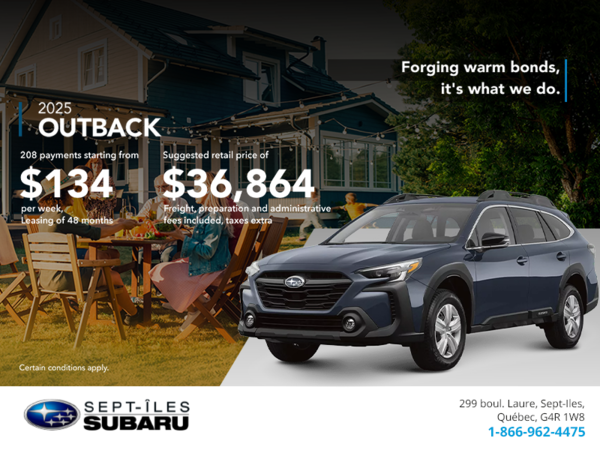 Get the 2025 Outback today!