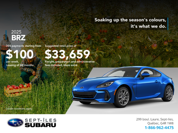 Get the 2025 BRZ today!