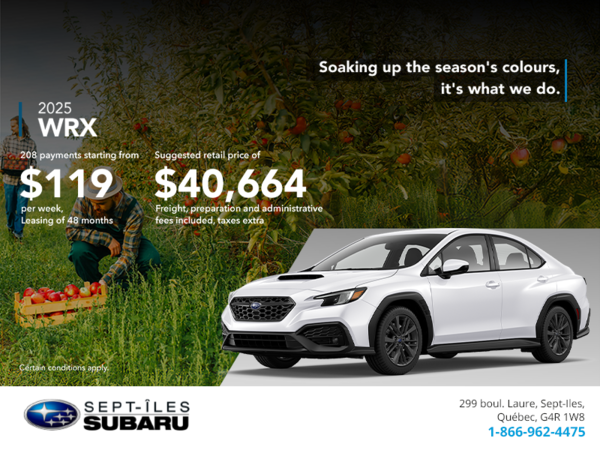 Get the 2025 WRX today!