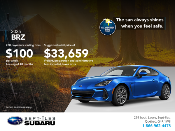 Get the 2025 BRZ today!