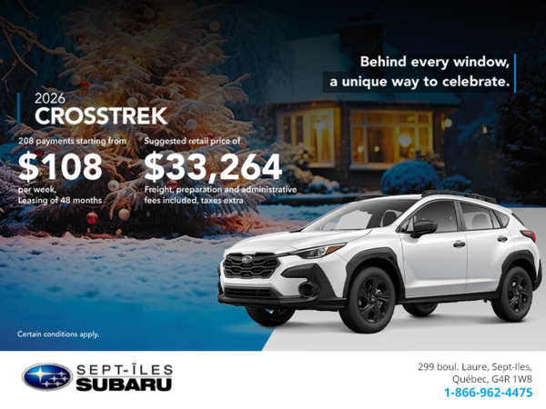 Get the 2026 Crosstrek today!