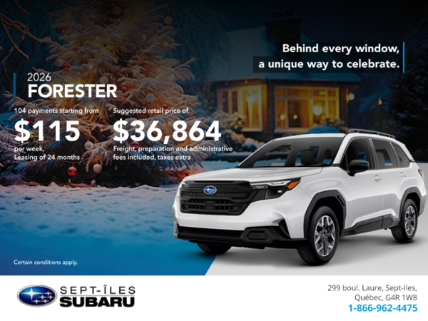 Get the 2026 Forester!