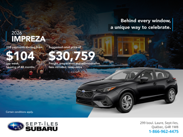 Get the 2026 Impreza!