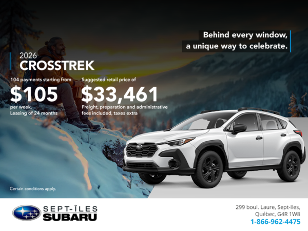 Get the 2026 Crosstrek today!