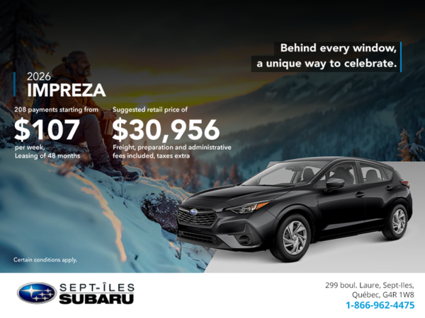 Get the 2026 Impreza!