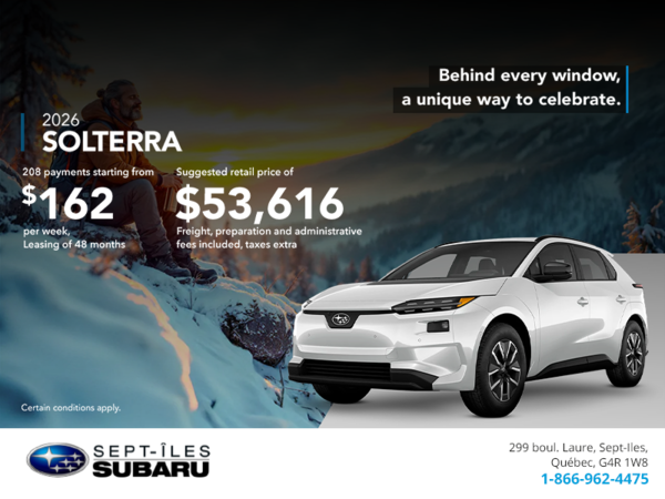 Get the 2026 Solterra today!
