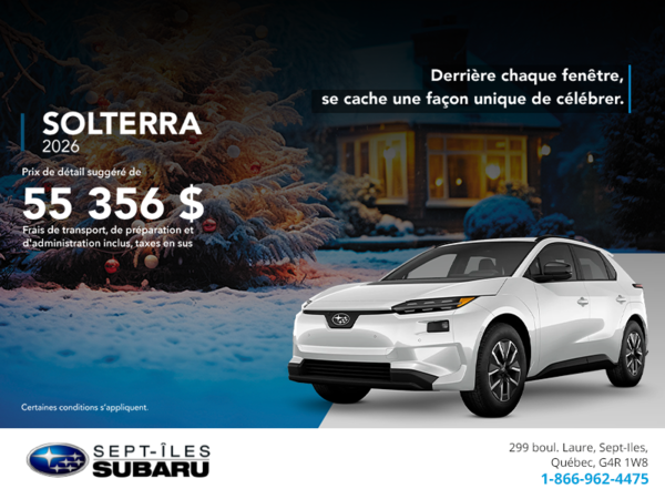 Procurez-vous le Solterra 2026!