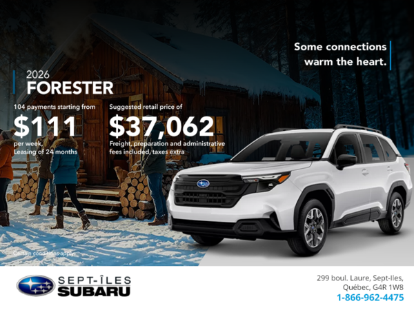 Get the 2026 Forester!