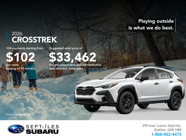 Get the 2026 Crosstrek today!