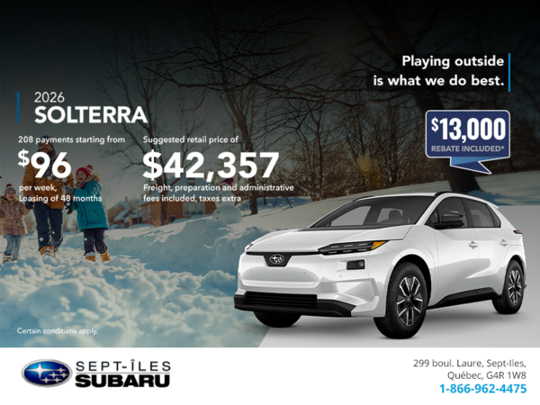 Get the 2026 Solterra today!