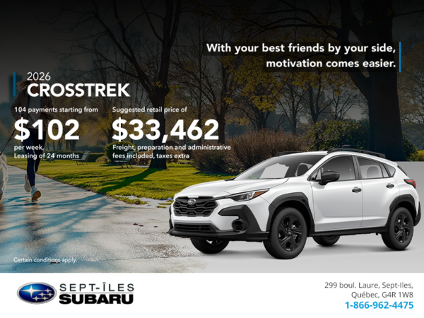 Get the 2026 Crosstrek today!
