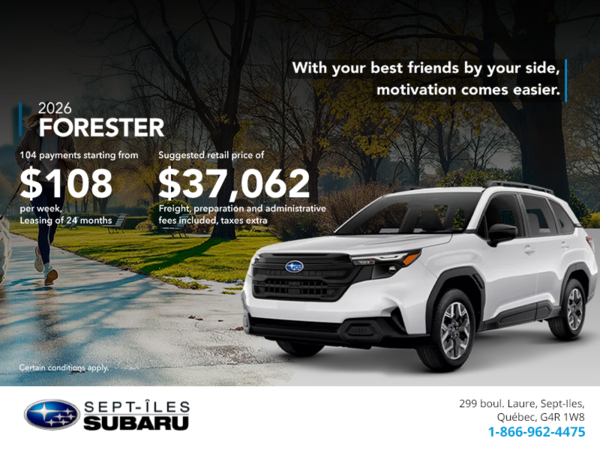 Get the 2026 Forester!