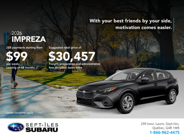 Get the 2026 Impreza!