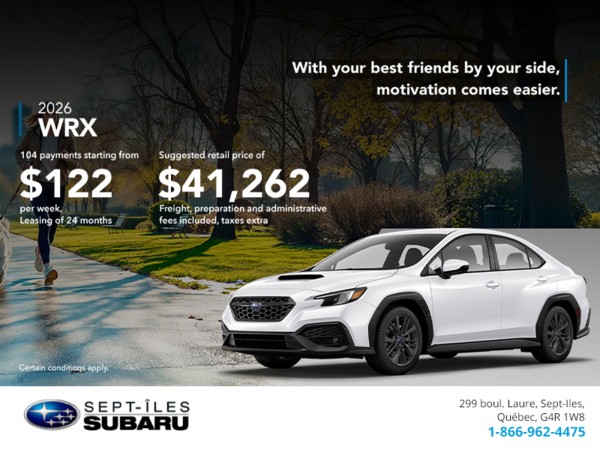 Get the 2026 WRX today!