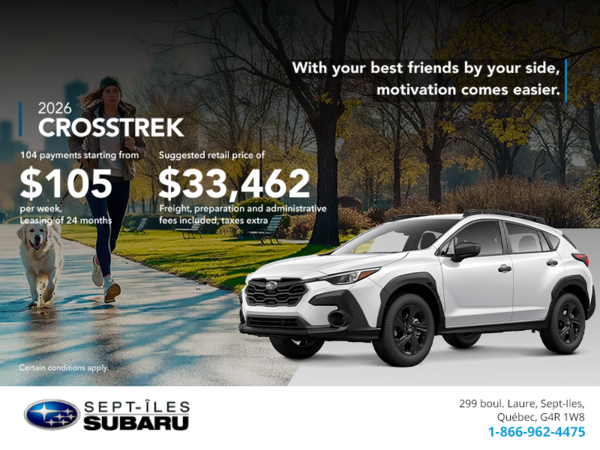 Get the 2026 Crosstrek today!