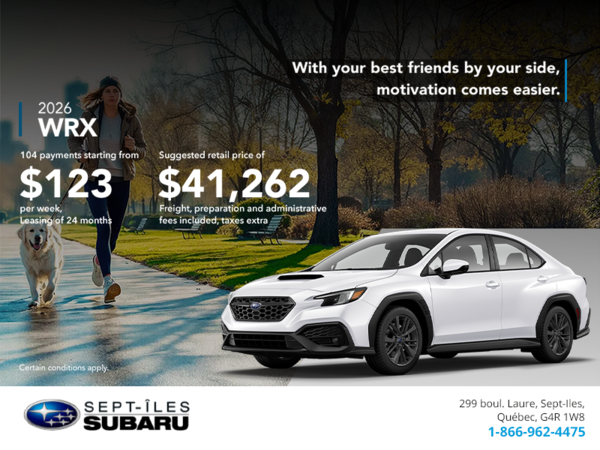 Get the 2026 WRX today!