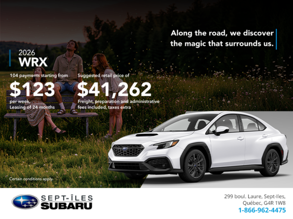 Get the 2026 WRX today!
