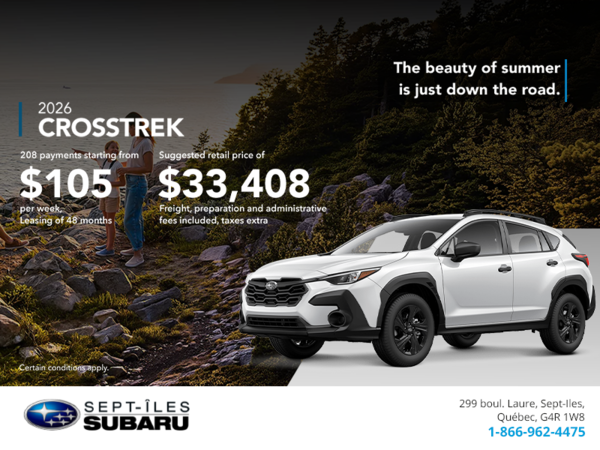 Get the 2026 Crosstrek today!