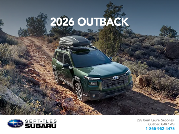 Get the 2026 Outback today!