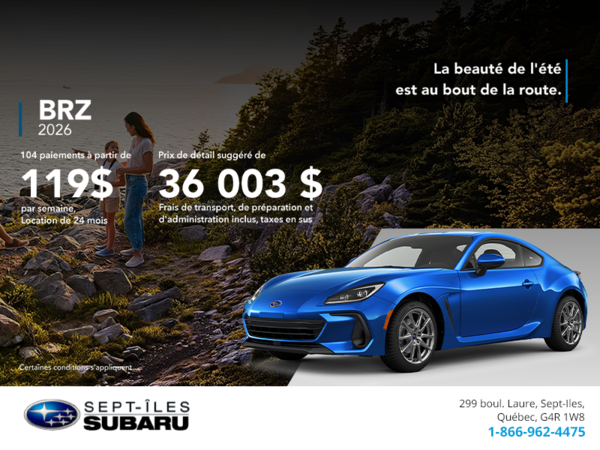 Procurez-vous la BRZ 2026!