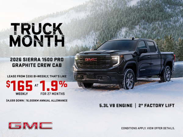 The 2026 GMC Sierra 1500 Pro Graphite Crew Cab