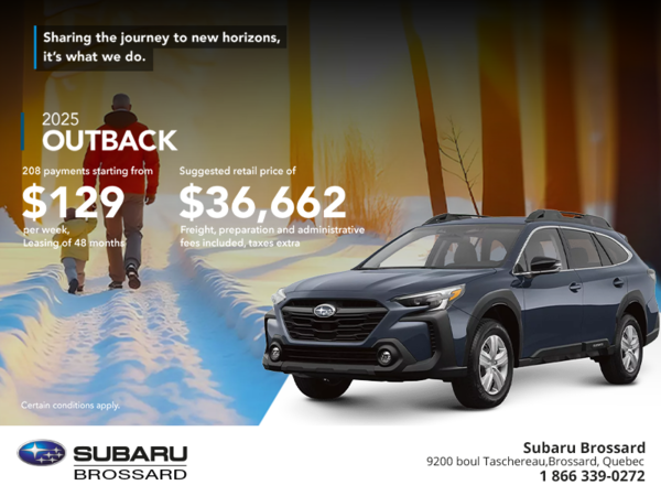 Get the 2025 Outback today!