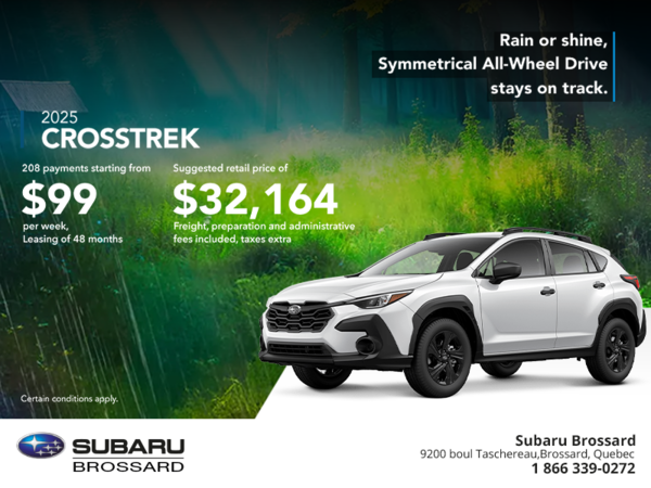 Get the 2025 Crosstrek today!