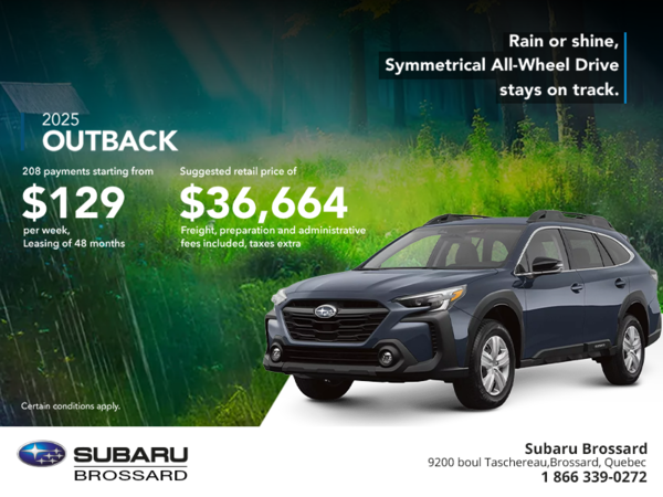 Get the 2025 Outback today!