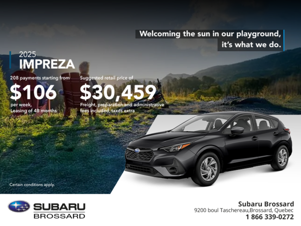 Get the 2025 Impreza!