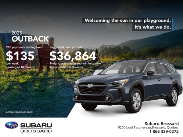 Get the 2025 Outback today!