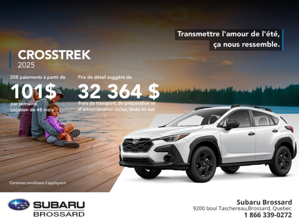 Procurez-vous le Crosstrek 2025!