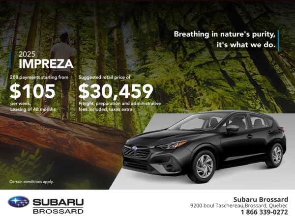 Get the 2025 Impreza!
