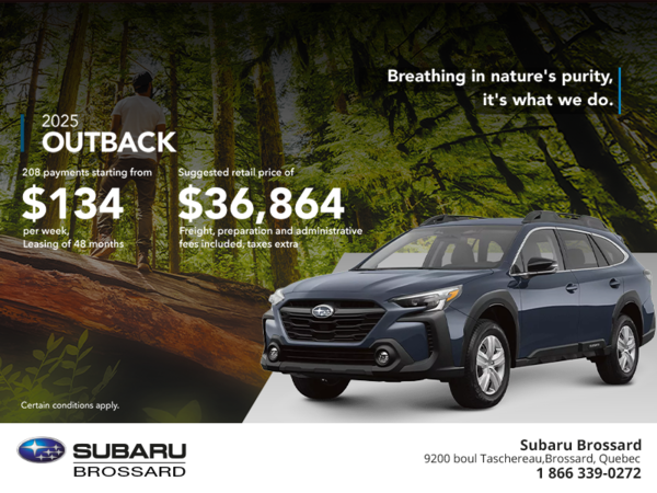 Get the 2025 Outback today!